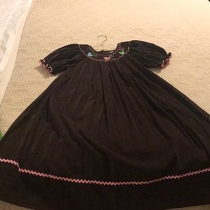 Smocked Corduroy Girls Dress